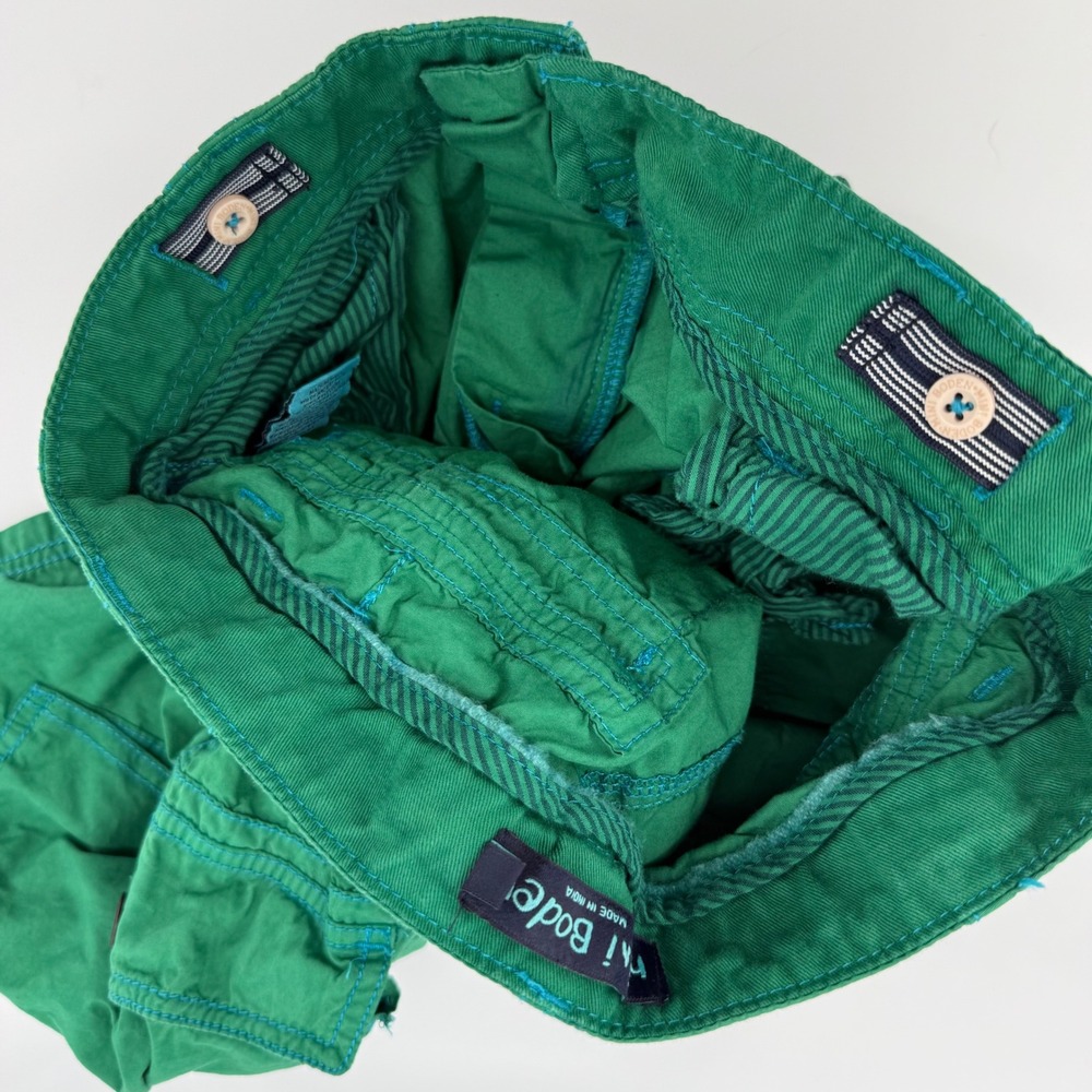 Mini Boden Boys Green Cotton Techno Cargo Shorts Adjustable Waist Size 12Y Skate - Picture 5 of 8